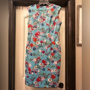 Calvin Klein Blue Floral Midi Dress